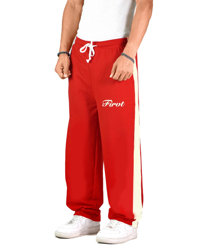 RED SIDE STRIPE SWEATPANTS