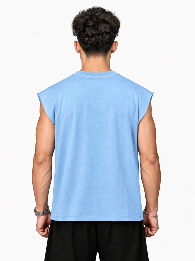 SILENT SKY BLUE WASHED TANK