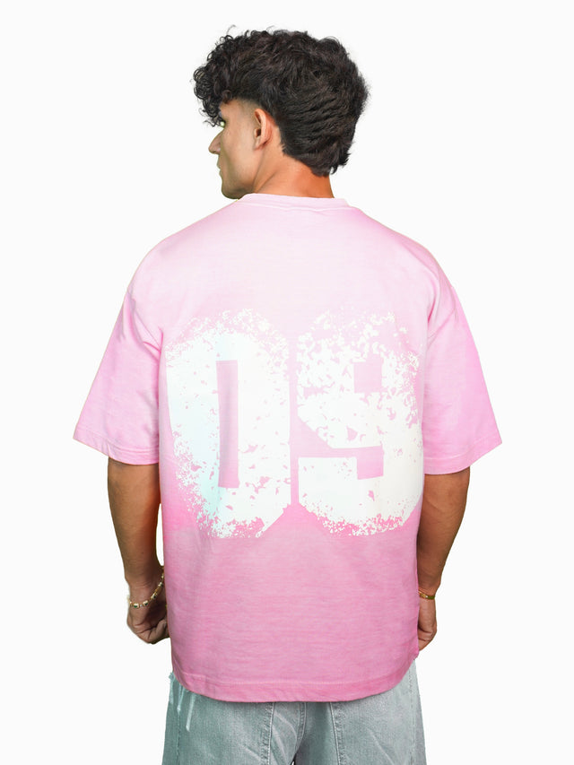 09 PINK OMBRE WASHED T-SHIRT