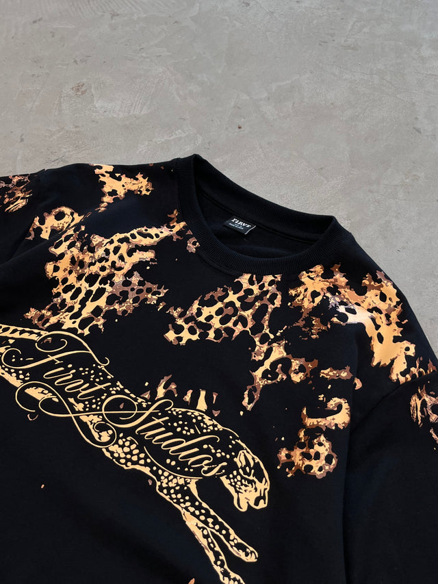 PANTHER PRINT BLACK T-SHIRT