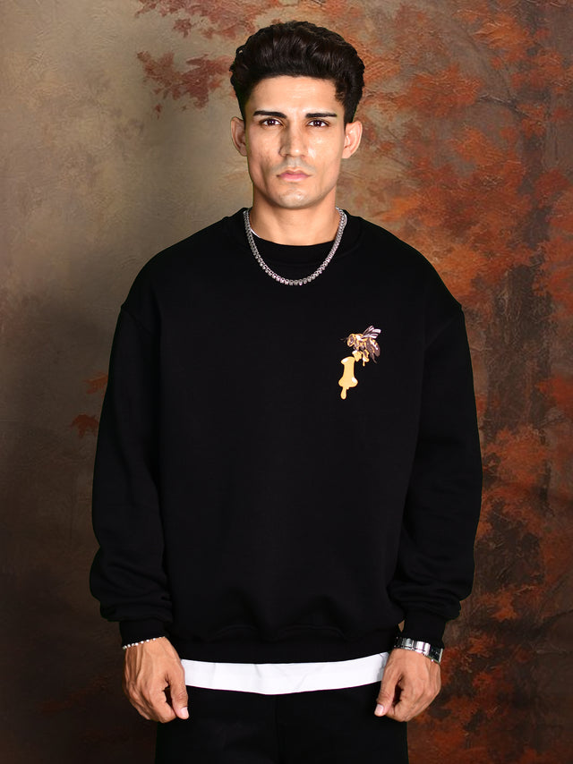 HONEY BEE BLACK SWEATSHIRT