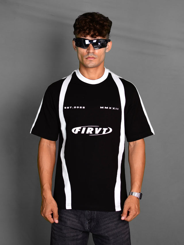 FIRVT BLACK COTTON JERSEY