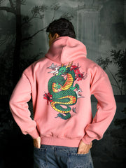DRAGON HOODIE DUSTY PINK