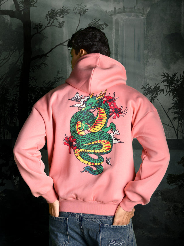 DRAGON HOODIE DUSTY PINK