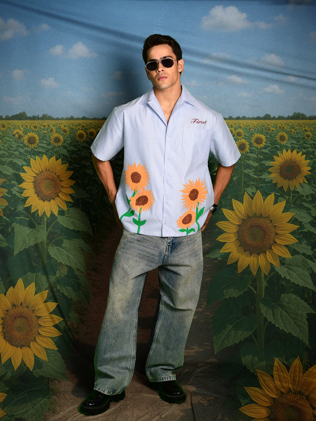 SUNFLOWER BLUE STRIPED SHIRT