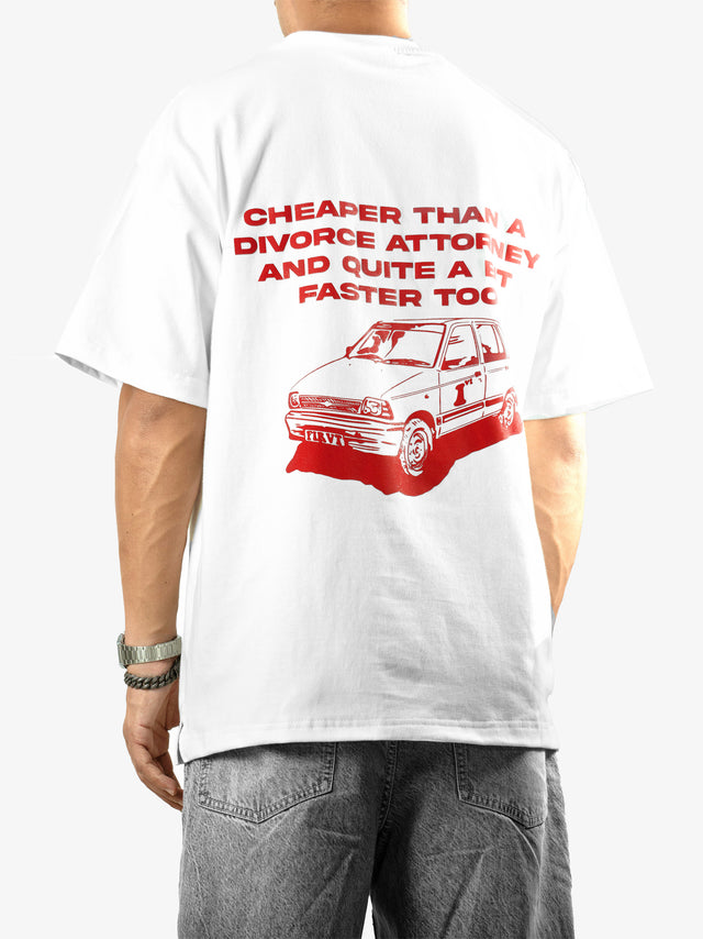 ALIMONY EVADER 800 WHITE TSHIRT