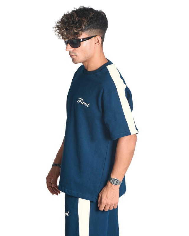 OCEAN NAVY SIDE STRIPE T-SHIRT