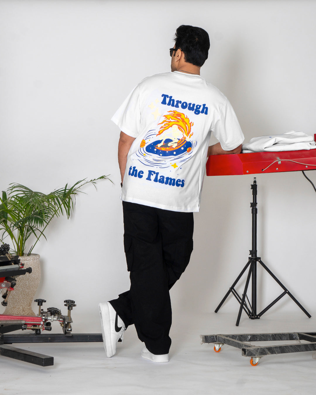 THROUGH THE FLAMES WHITE TSHIRT