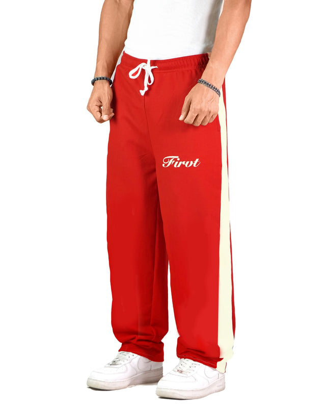 RED SIDE STRIPE SWEATPANTS