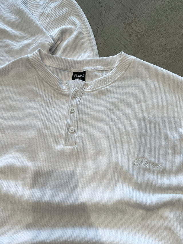 WHITE HENLEY WAFFLE