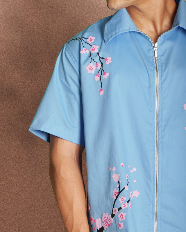 FIRST BLOSSOM DUSTY BLUE SHIRT