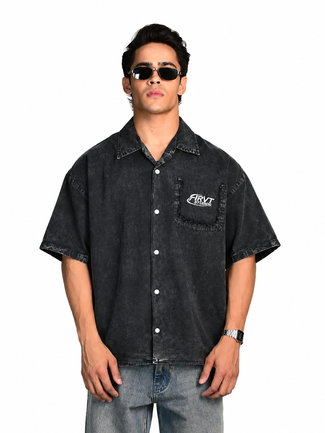 FIRVT VINTAGE BLACK WASHED SHIRT