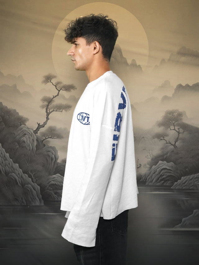 TWIN TIGERS WAFFLE FULL SLEEVE T-SHIRT