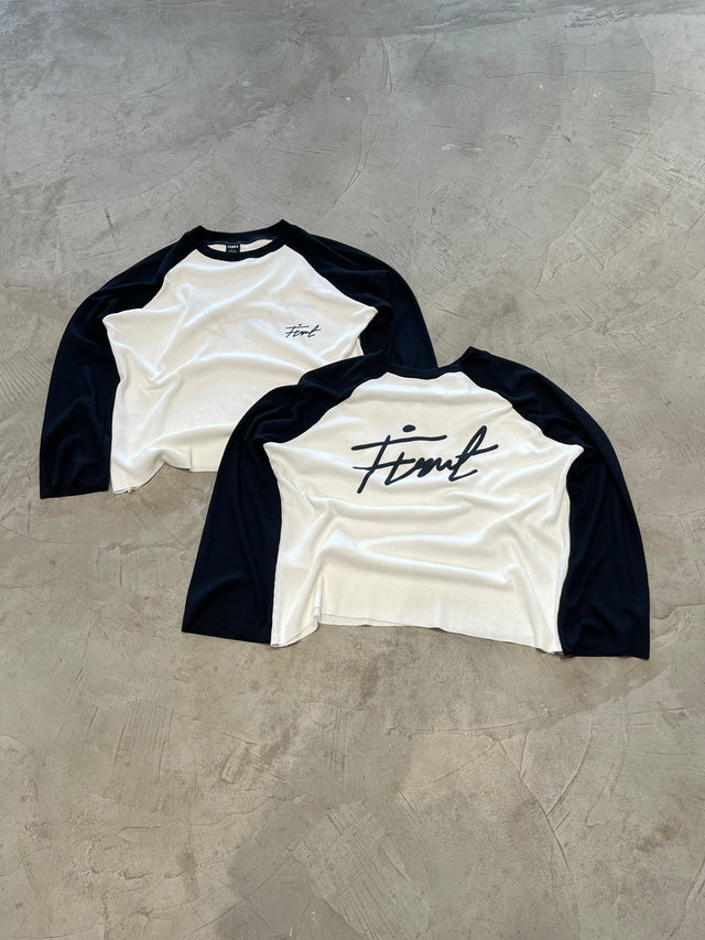 RAGLAN WAFFLE NAVY T-SHIRT