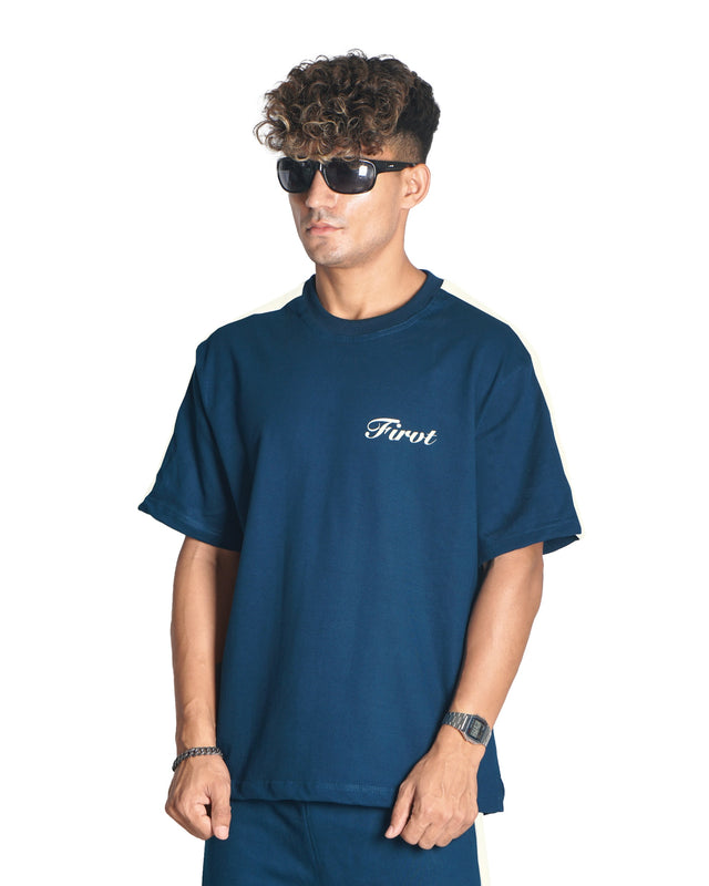 OCEAN NAVY SIDE STRIPE T-SHIRT
