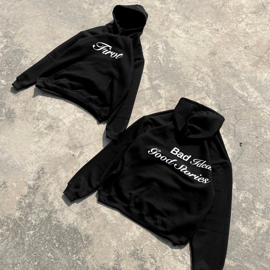 WORDS BLACK HOODIE