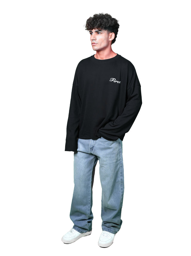 BLACK WAFFLE T-SHIRT