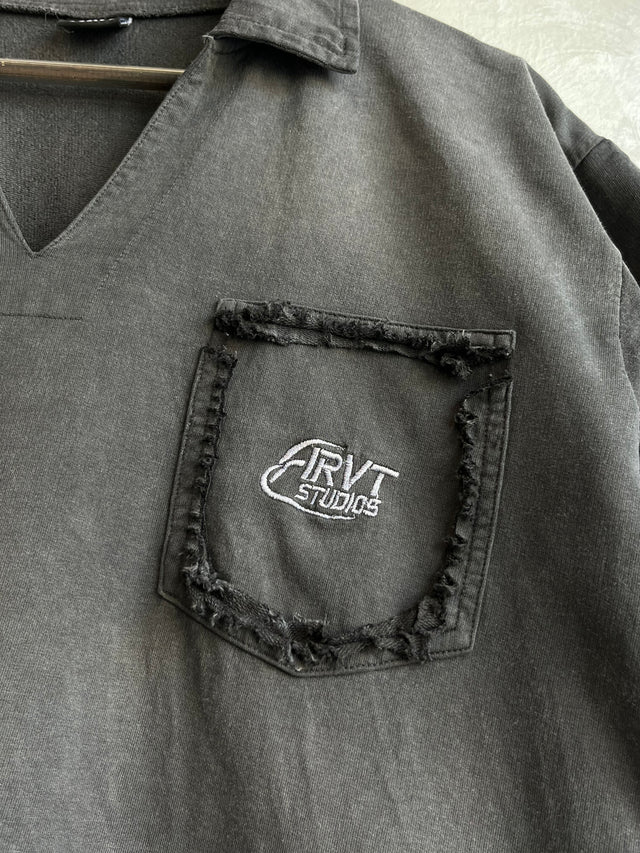 FIRVT CHARCOAL WASHED POLO