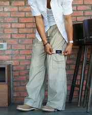 RELAXED FIT BEIGE CARGO