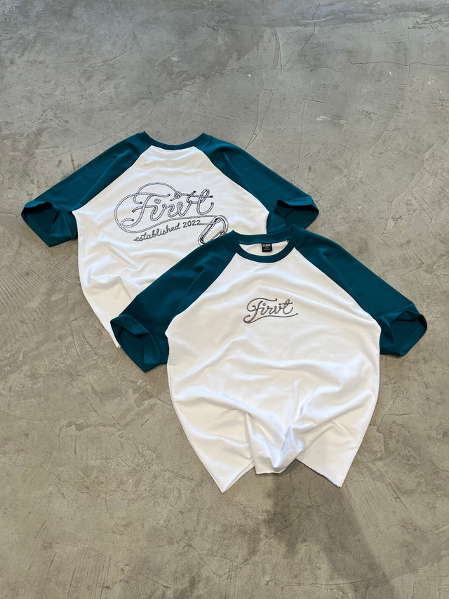 FIRVT ROPELOCK TEAL RAGLAN T-SHIRT