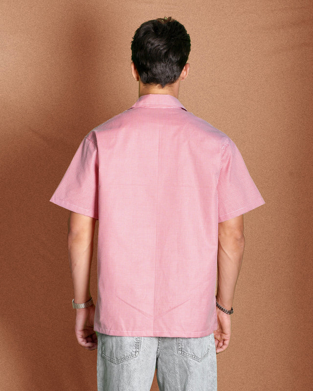 FLORAL BLOOM CHECKED SHIRT RED