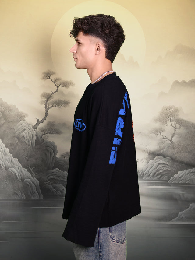 TWIN TIGERS WAFFLE FULL SLEEVE T-SHIRT