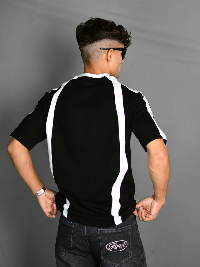 FIRVT BLACK COTTON JERSEY