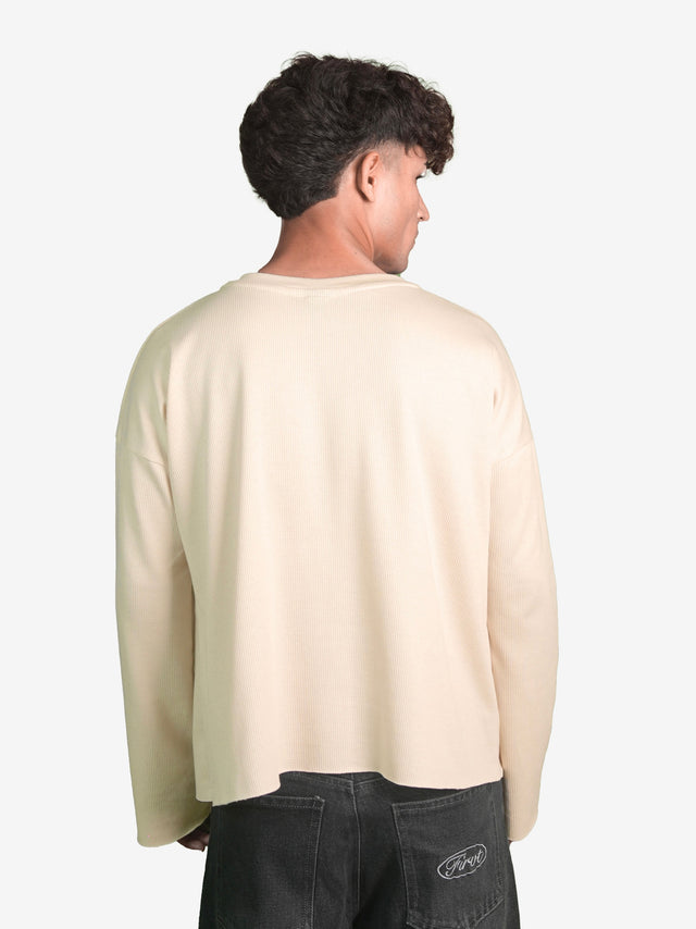 CREAM WAFFLE T-SHIRT