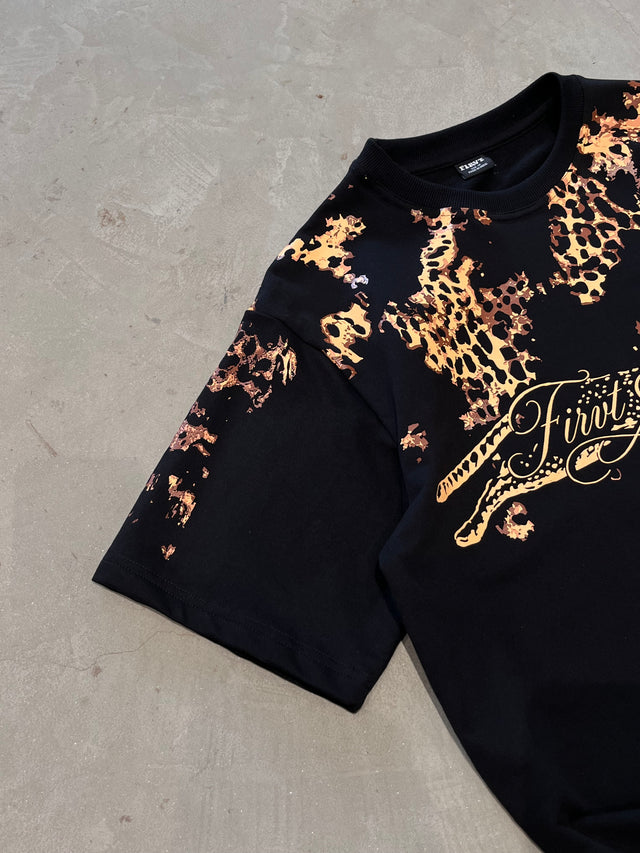 PANTHER PRINT BLACK T-SHIRT