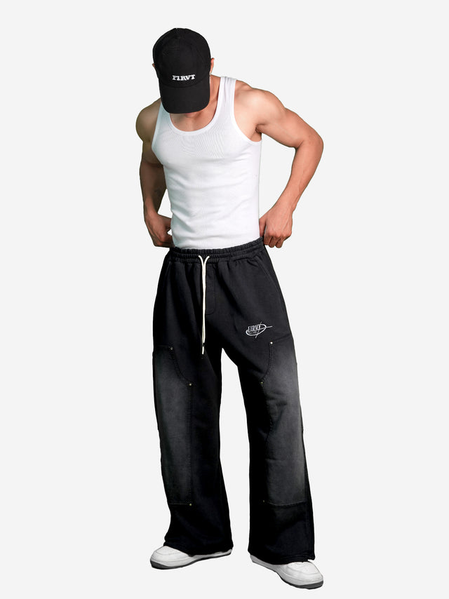 BLACK WASHED CARPENTER SWEATPANTS