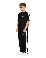 BLACK SIDE STRIPE CO-ORD SET