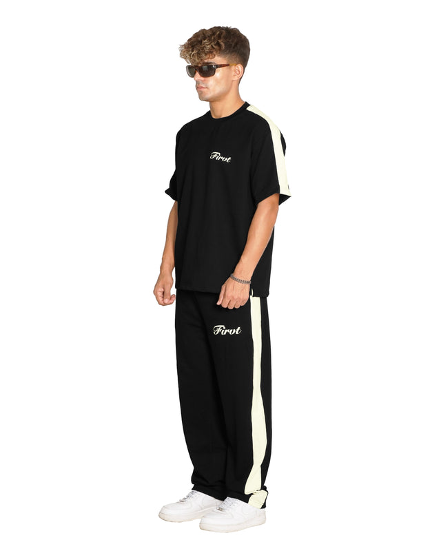 BLACK SIDE STRIPE CO-ORD SET
