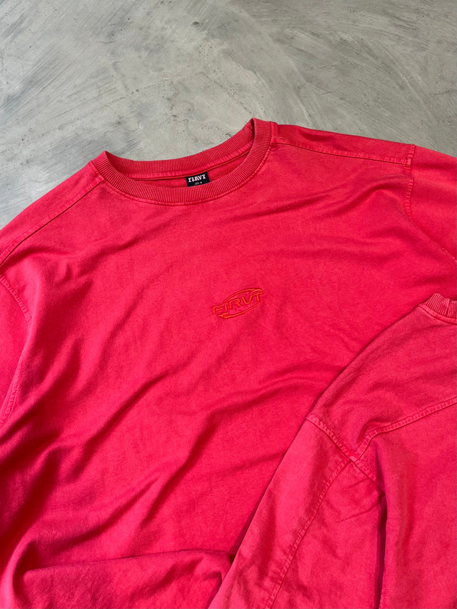 RED WASHED BOXY T-SHIRT