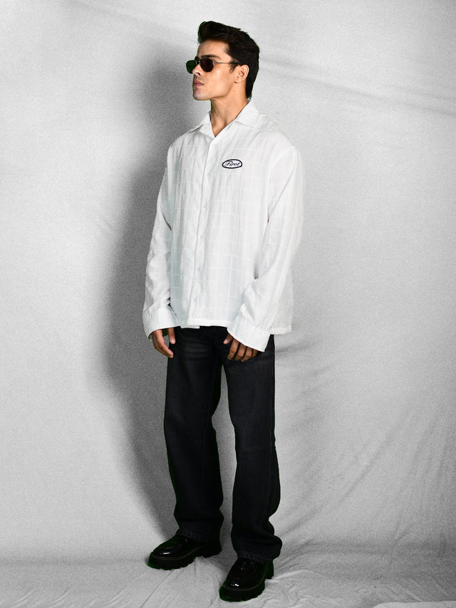 FIRVT TAG WHITE FULL SLEEVE SHIRT