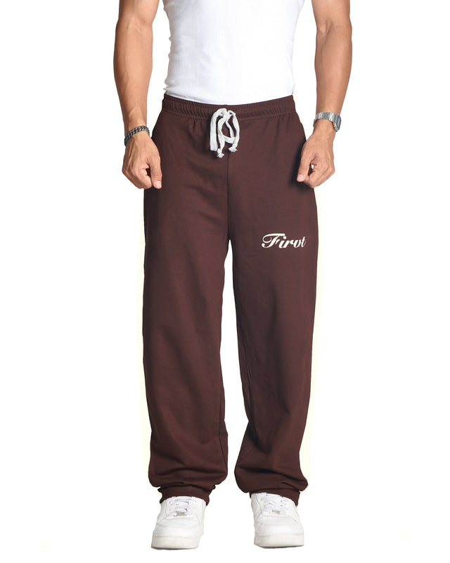 BROWN SIDE STRIPE SWEATPANTS