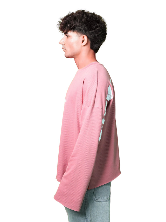 FIRVT SWORD DUSTY PINK WAFFLE T-SHIRT