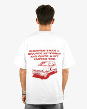 ALIMONY EVADER 800 WHITE TSHIRT