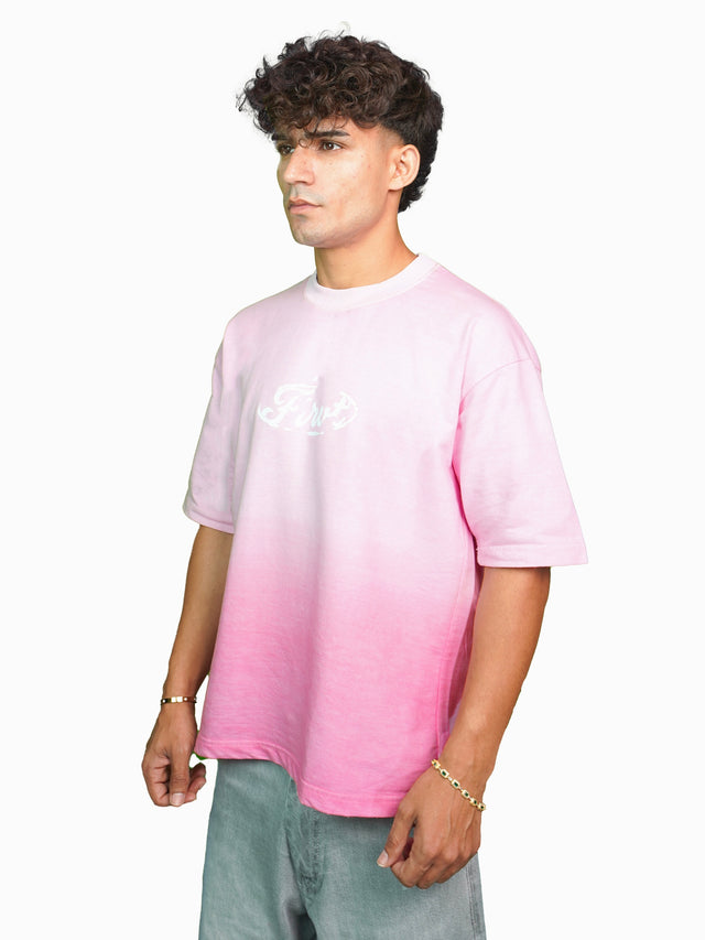09 PINK OMBRE WASHED T-SHIRT