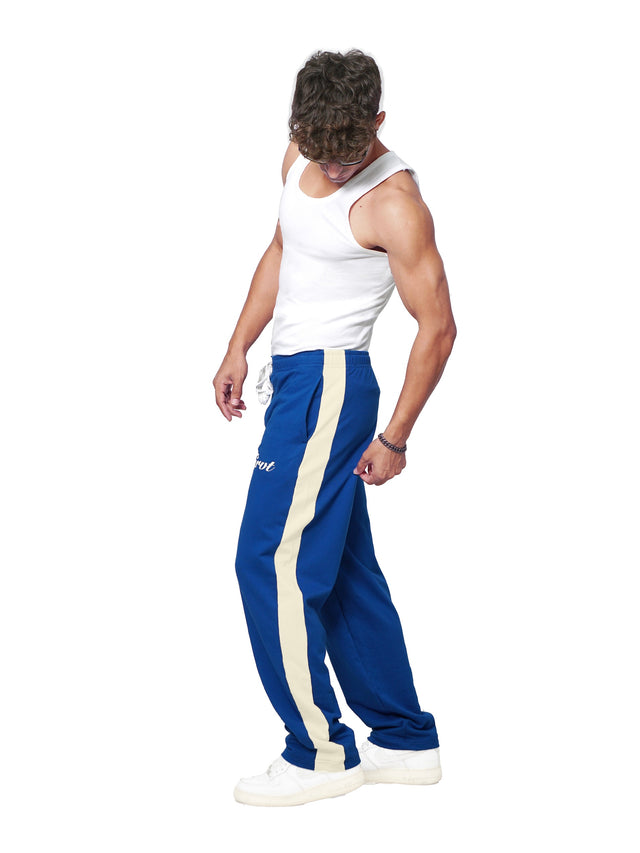 ROYAL BLUE SIDE STRIPE SWEATPANTS