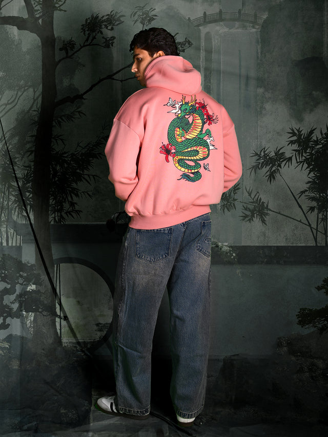 DRAGON HOODIE DUSTY PINK