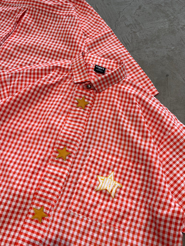 Orange Gingham Star Shirt