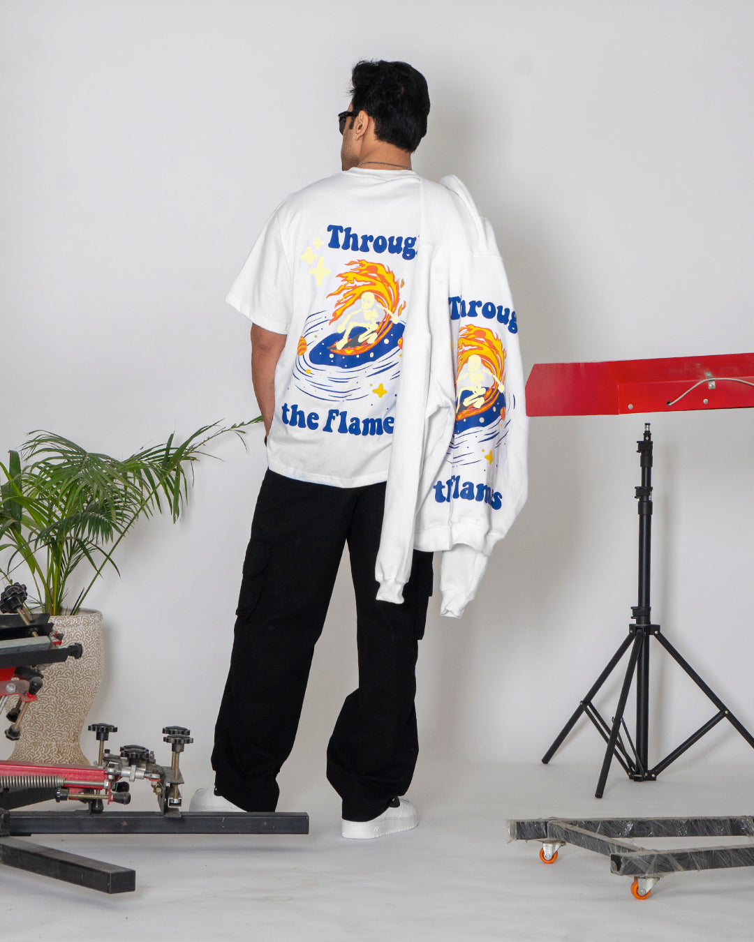 THROUGH THE FLAMES WHITE TSHIRT