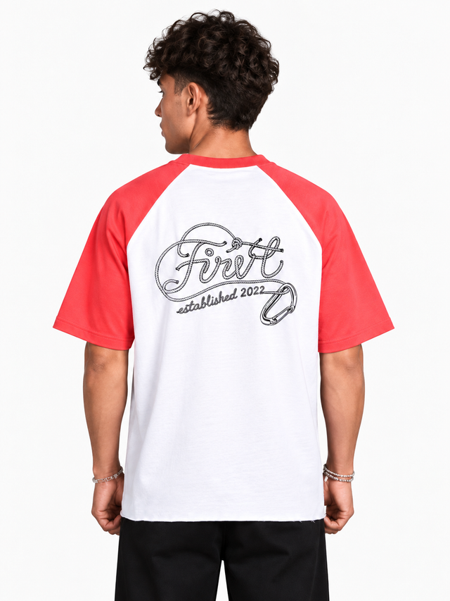FIRVT ROPELOCK PINK RAGLAN T-SHIRT