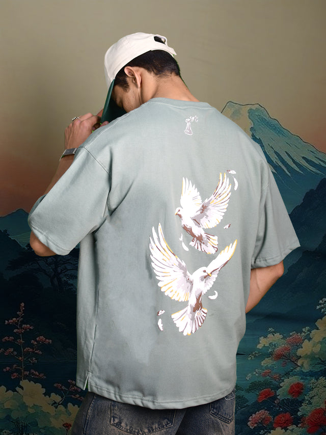WINGS OF PIECE T-SHIRT SAGE GREEN
