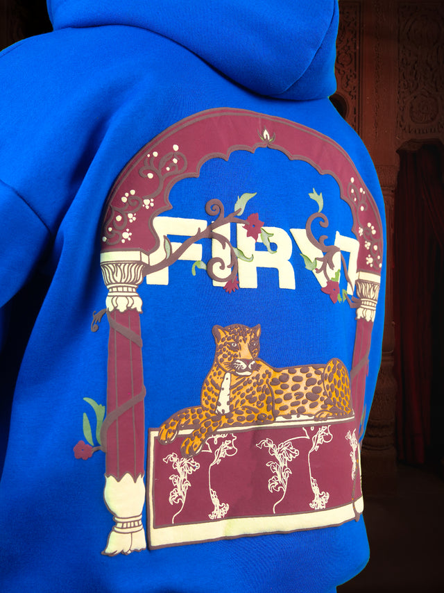 ROYAL LEOPARD BLUE HOODIE