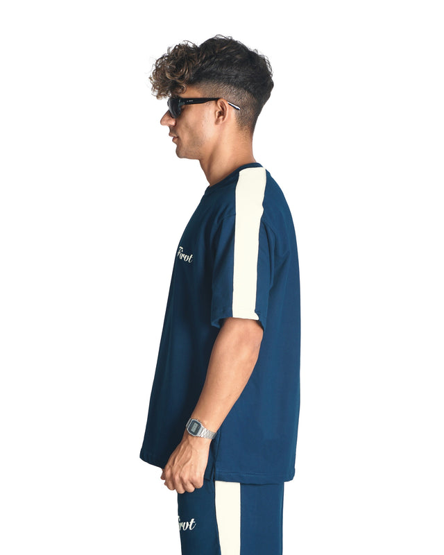 OCEAN NAVY SIDE STRIPE T-SHIRT