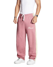 DUSTY PINK SIDE STRIPE SWEATPANTS