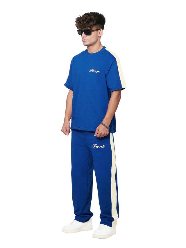 ROYAL BLUE SIDE STRIPE T-SHIRT