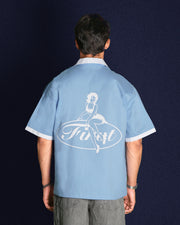 MISSCHIEF BLUE BOWLING SHIRT