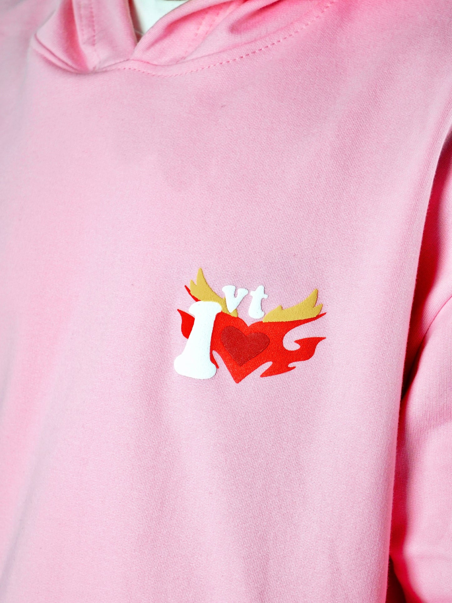 HEART RUINS PINK HOODIE